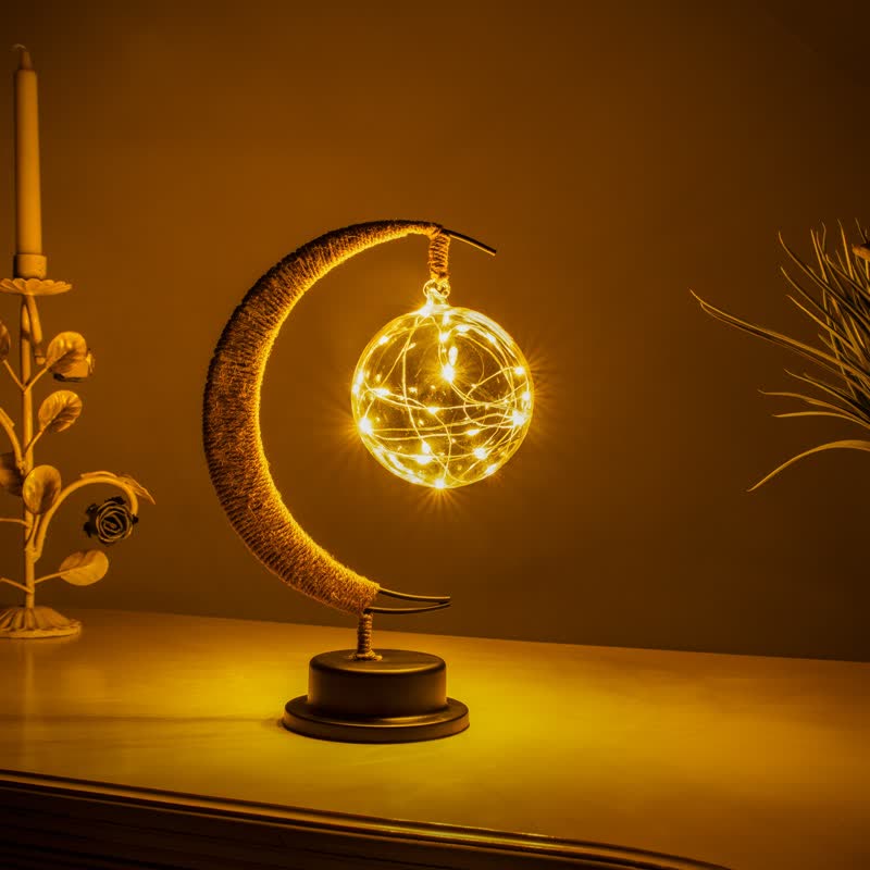 Olivenorma Enchanted Lunar Lamp Christmas Decoration - Glass Moon - image 0