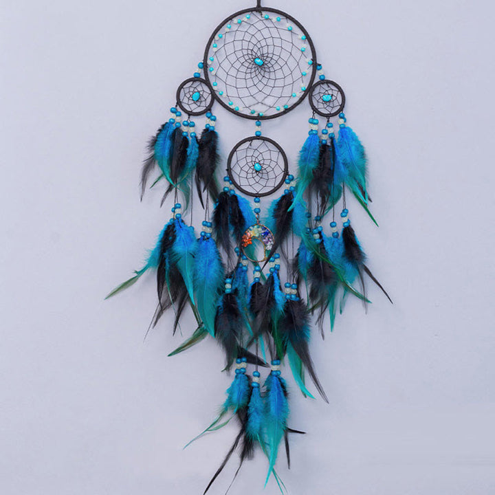 Olivenorma Turquoise Chakra Tree of Life Dream Catcher - Turquoise&Chakra Tree of Life - image 0