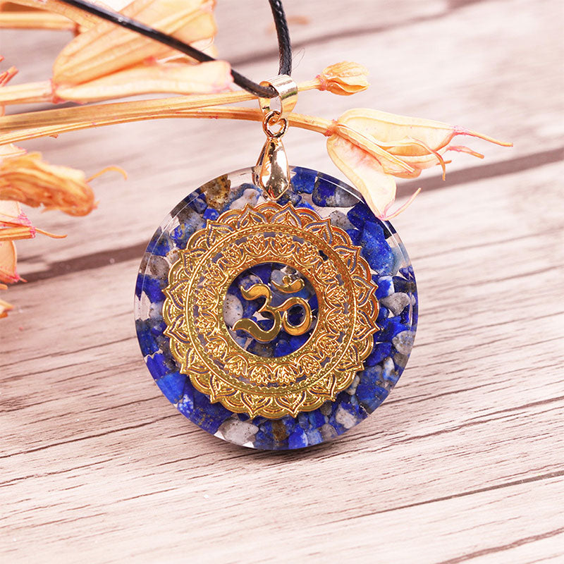 Olivenorma Raise Consciousness - Lapis Lazuli Orgone Energy Necklace - Round Lapis Lazuli - YES PLEASE $8 - image 7