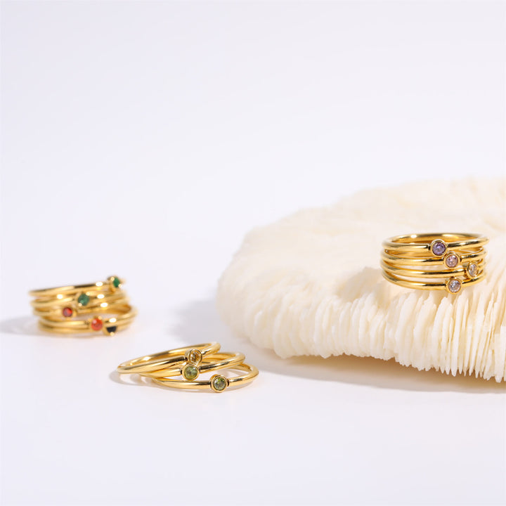 Olivenorma Birthstone 12 Month Birth Slim Ring - image 6