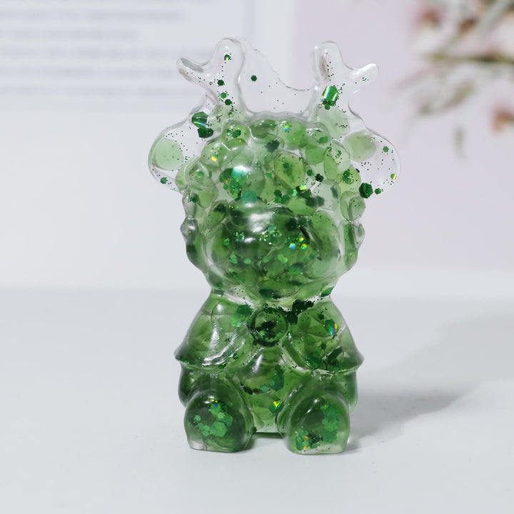 Olivenorma Natural Crystal Elk Ornament Gemstone Decoration - Green Aventurine - image 17