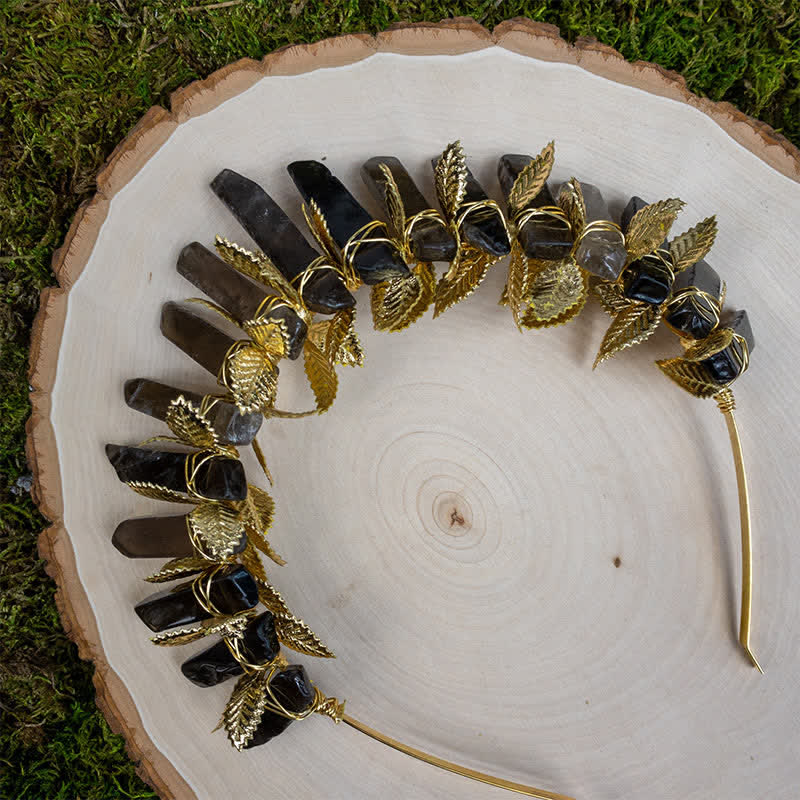 Olivenorma Smoky Quartz Witch Crystal Crown - image 3