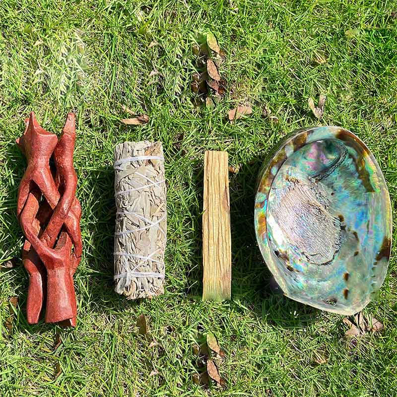 Olivenorma Nacre Crystal Cleansing Meditation White Sage - Starter Set Of Four - image 7