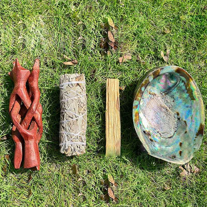 Olivenorma Nacre Crystal Cleansing Meditation White Sage - Starter Set Of Four - image 7