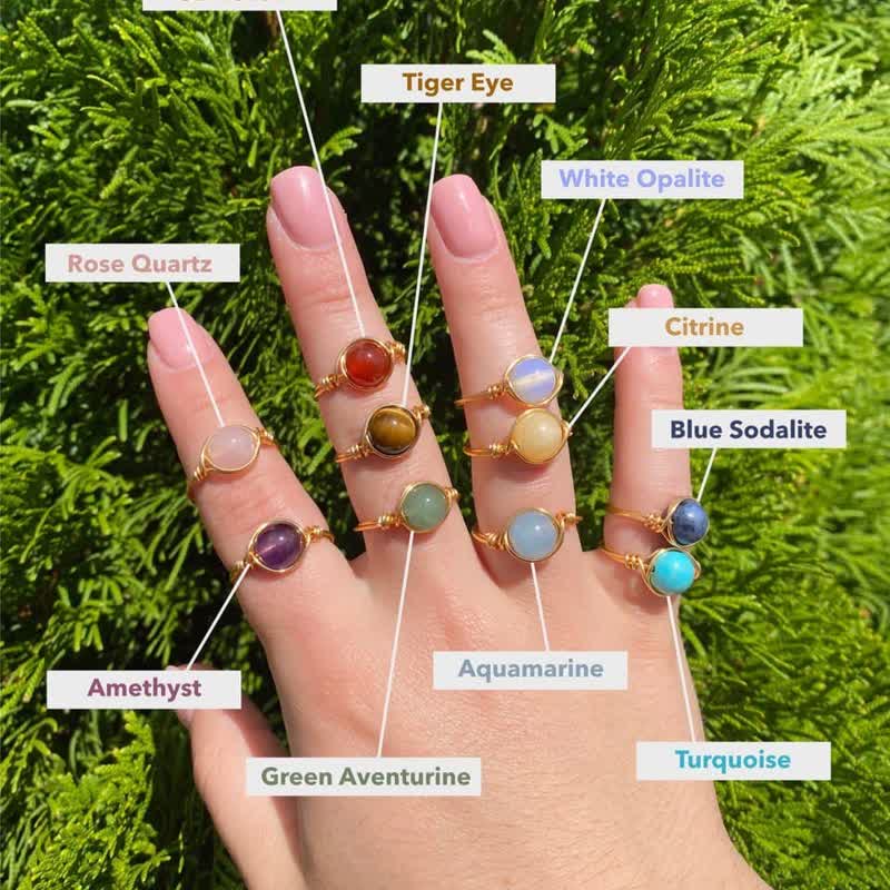 Wire Wrapped Healing Crystal Ring - image 13