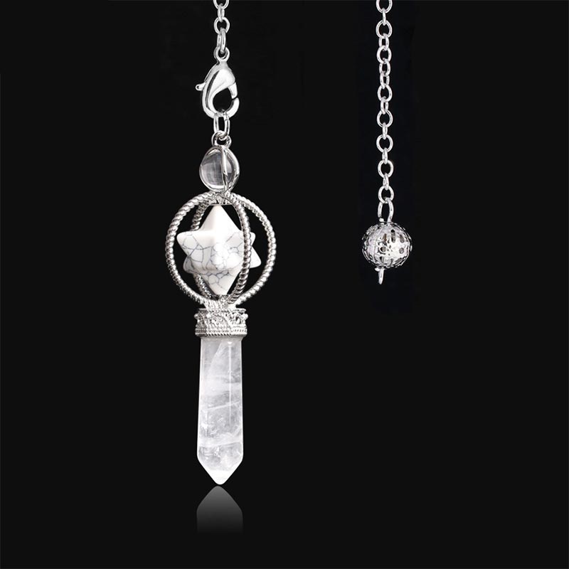 Natural Crystal Stone Pendulum - White Turquoise - image 14