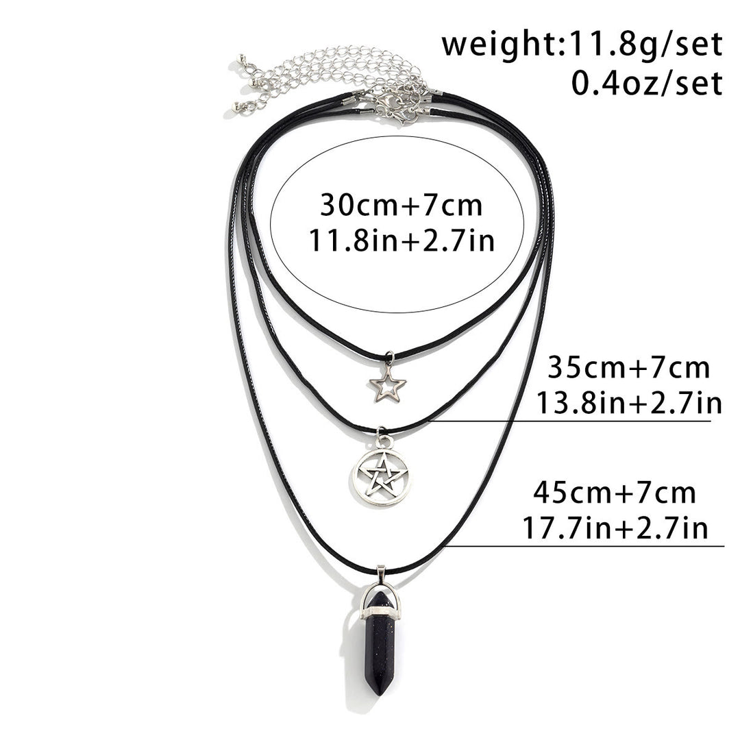 Olivenorma Natural Stone Tree of Life Evil Eye Pendant Necklace Set - image 9