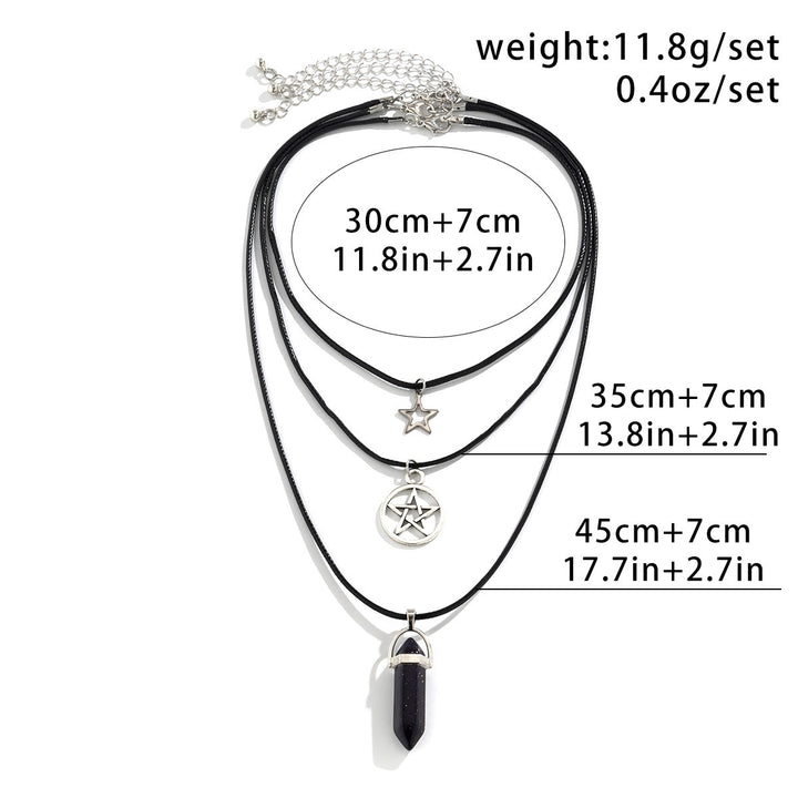Olivenorma Natural Stone Tree of Life Evil Eye Pendant Necklace Set - image 9