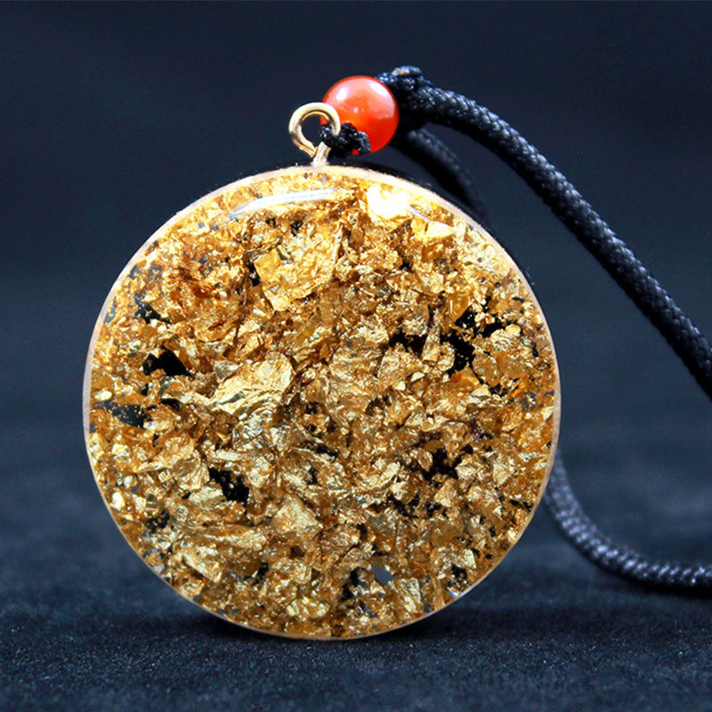 Olivenorma Obsidian Metatron'S Cube Symbol Necklace - image 3