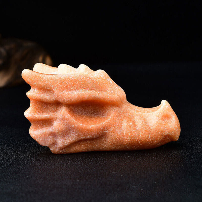 Olivenorma 3.2 Inch Dragon Head Skull Gemstone Decoration - image 9