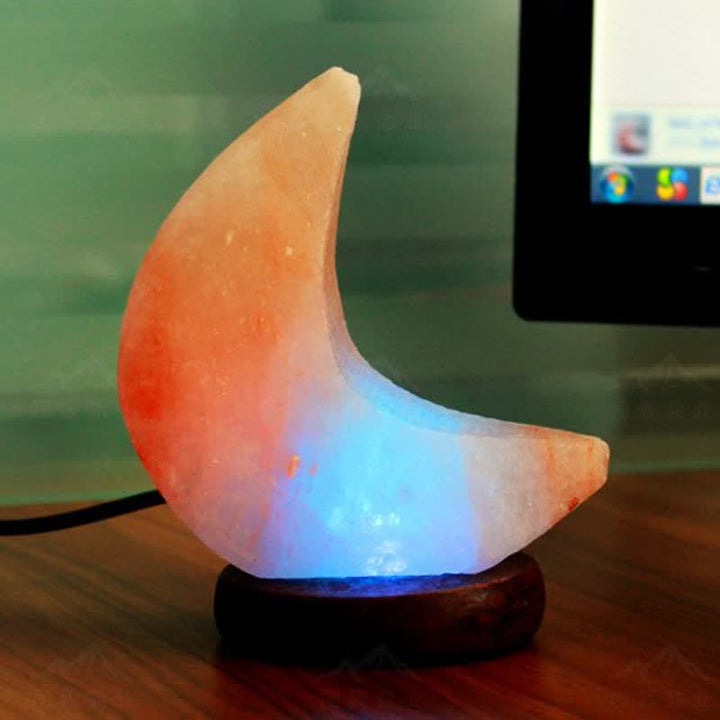 Olivenorma Crescent Moon Shape Himalayan Pink Salt Lamp - image 12