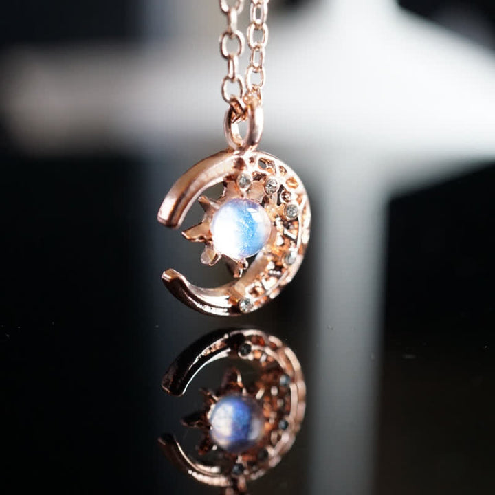 Olivenorma Celestial Dainty Moon Moonstone Necklace - image 4