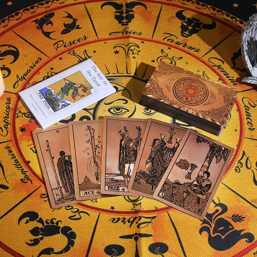 Olivenorma Bronzing Pink Gold Foil Tarot Deck Cards - image 6