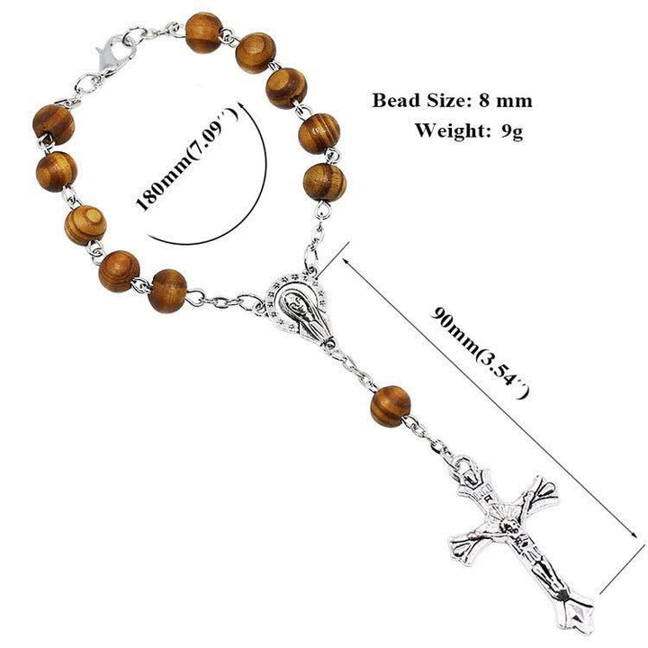 Olivenorma Bead Rosary Cross Bracelet - image 2