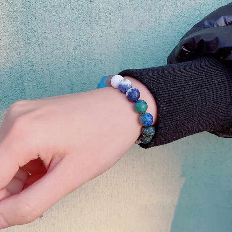 Olivenorma Frosted Natural 10mm Beads Planet Bracelet - image 2
