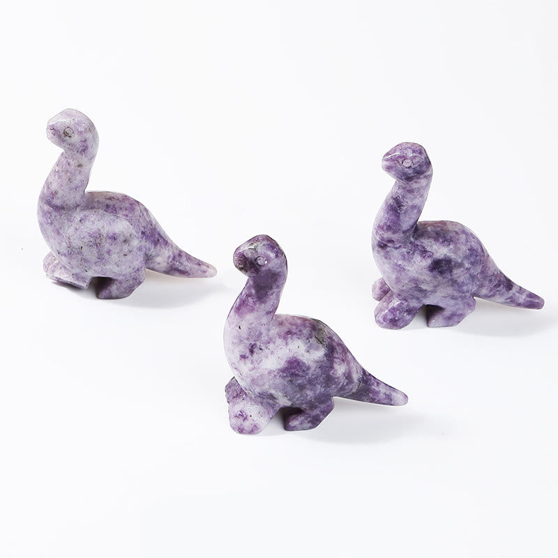 Olivenorma 2.5 Inches Crystal Dinosaur Home Docor Gemstone Decoration - Lepidolite - image 10