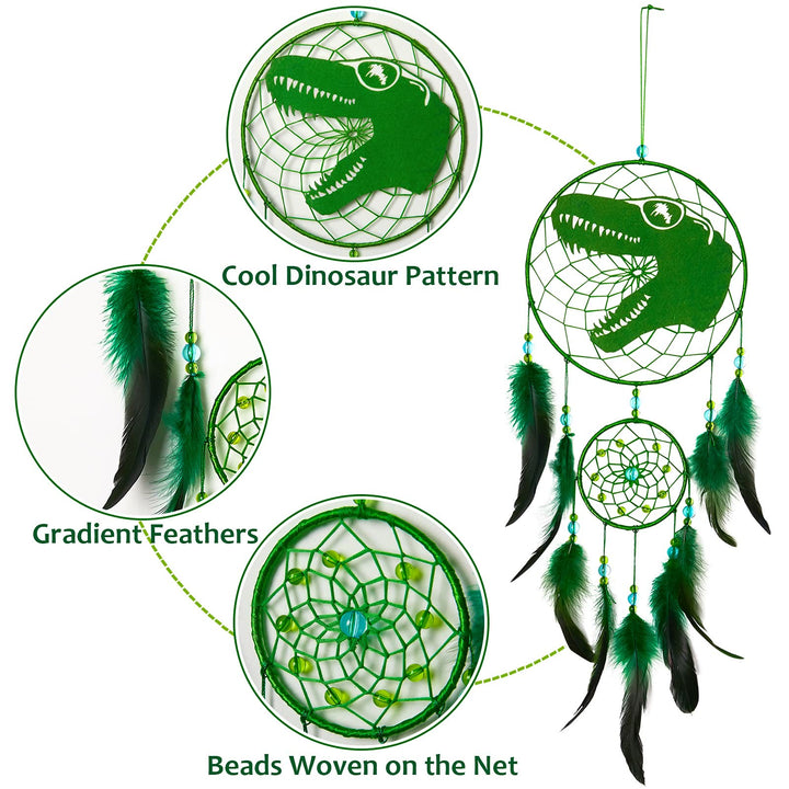 Olivenorma Dinosaur For Kids Feather Dream Catcher - image 4