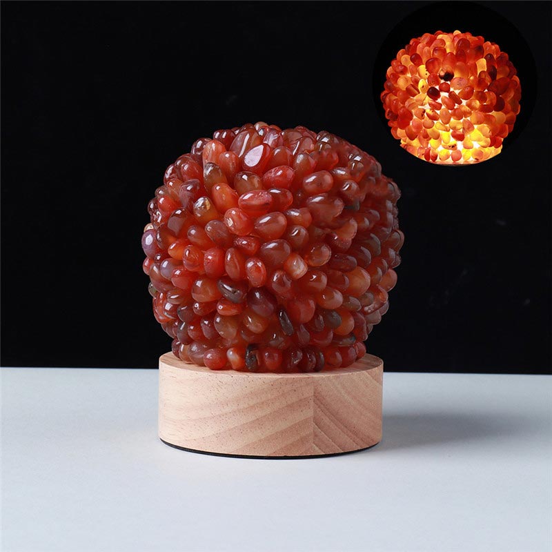 Olivenorma Christmas Crystal Stone Night Light Decoration - Red Agate - image 13
