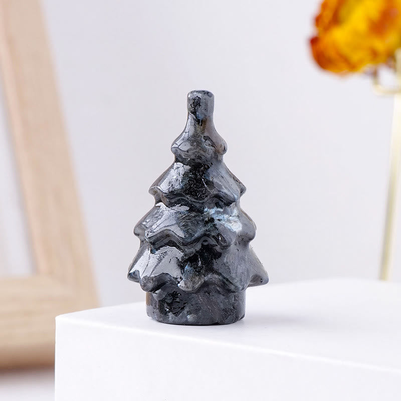 Olivenorma 1pc Natural Crystal Christmas Pine Carving Gemstone Decoration - image 15