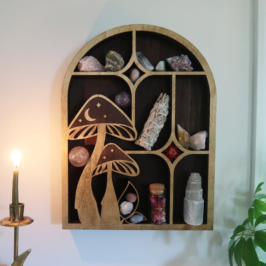 Olivenorma Celestial Mushroom Arch Crystal Shelf - image 1
