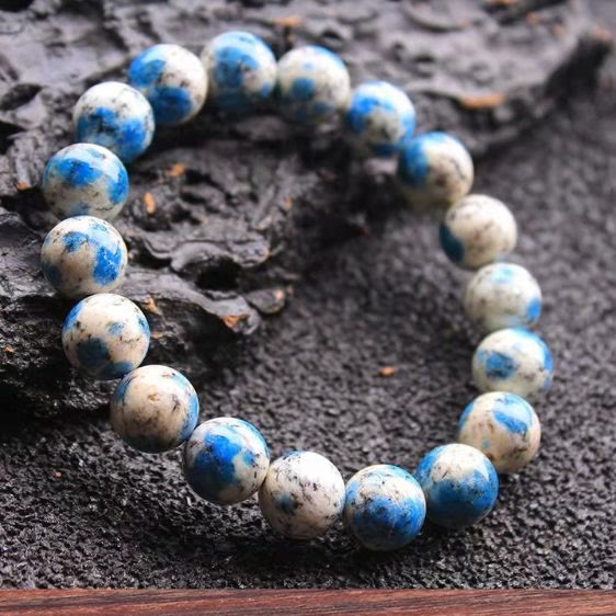 Olivenorma Natural Azurite 11mm Beads Energy Stone Bracelet - Azurite - image 0