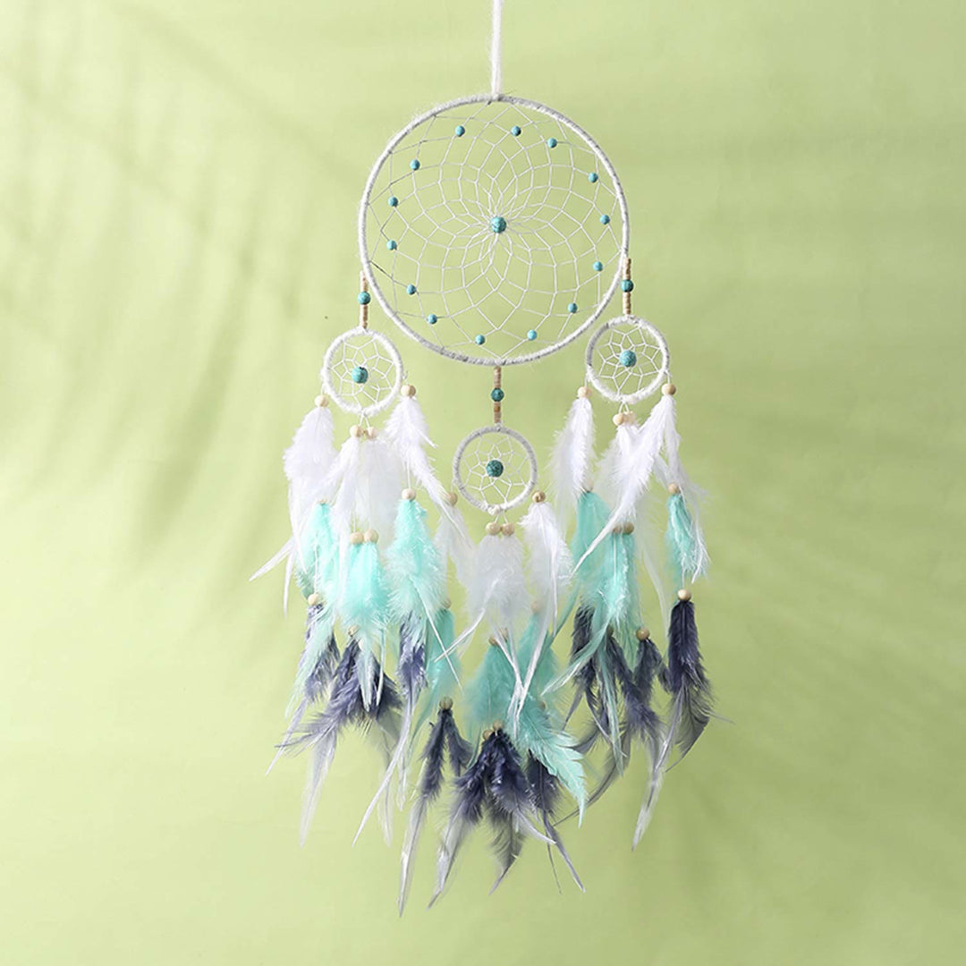 Olivenorma Indian Style Three Ring Feather Dream Catcher - image 12