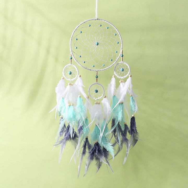Olivenorma Indian Style Three Ring Feather Dream Catcher - image 12