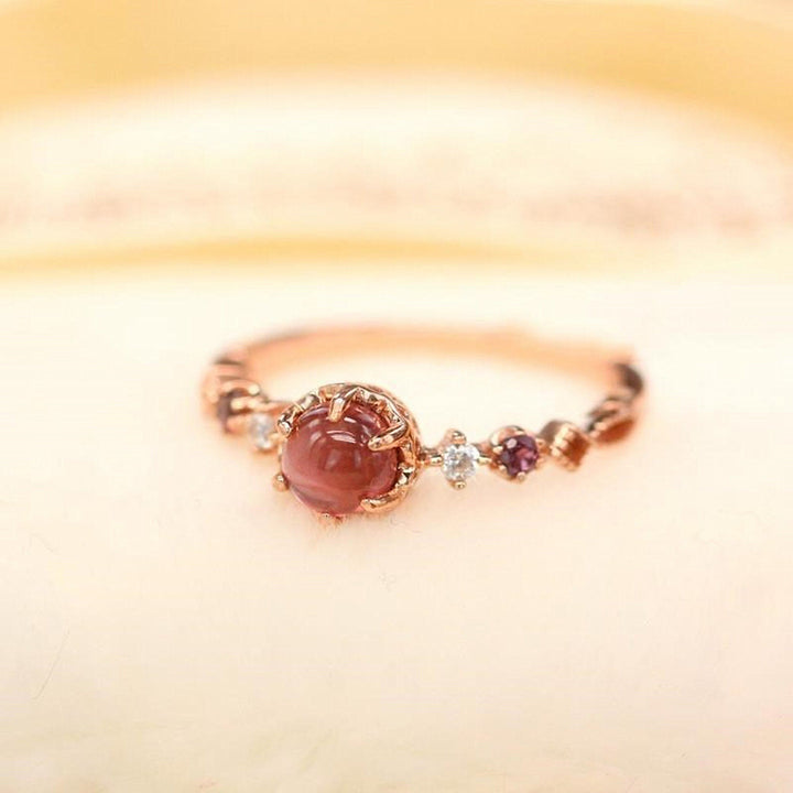 Olivenorma Garnet Engagement Wedding Ring  - image 5