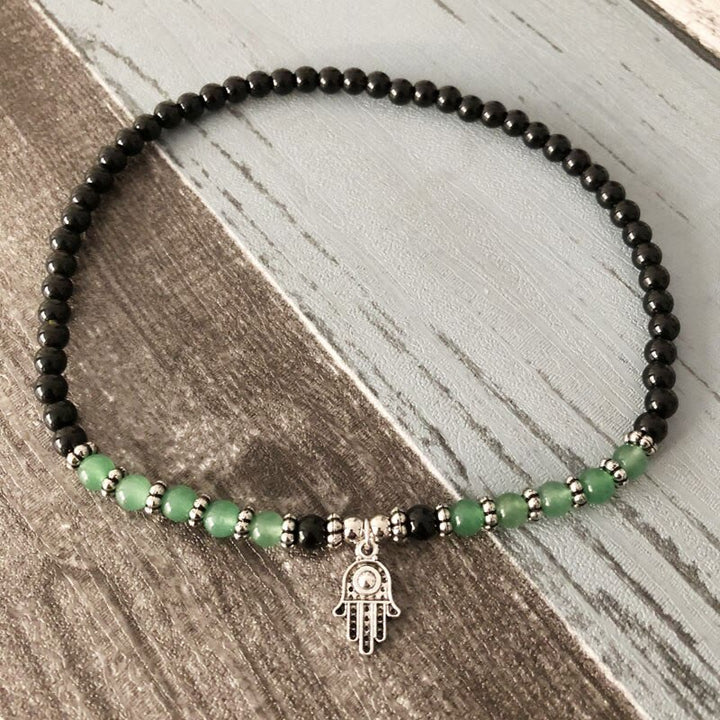 Olivenorma 6mm Double Wrap Men Women Hamsa Bracelet Set - image 6