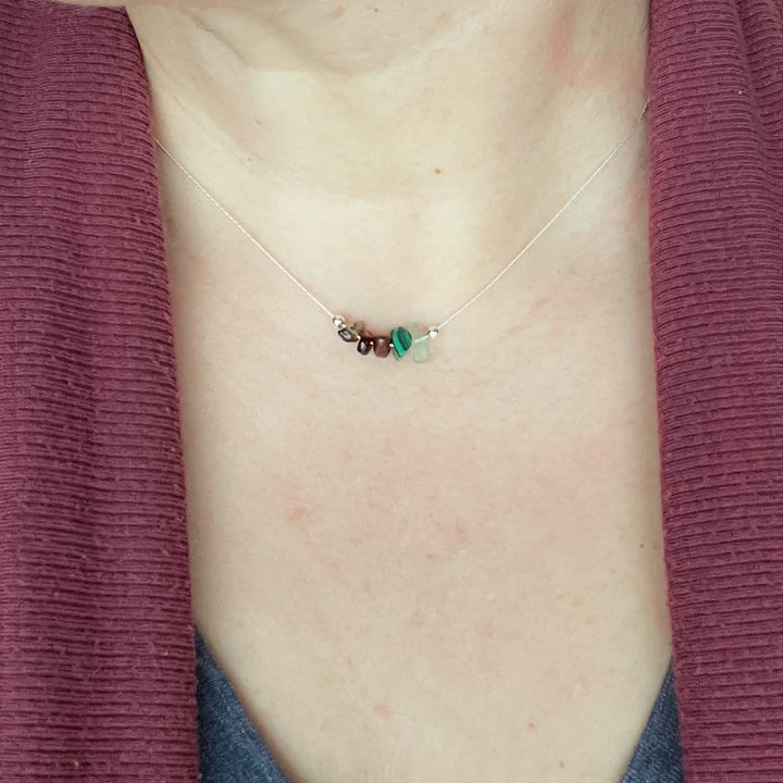 Olivenorma Natural Stone Zodiac Sign Choker Necklace - image 9