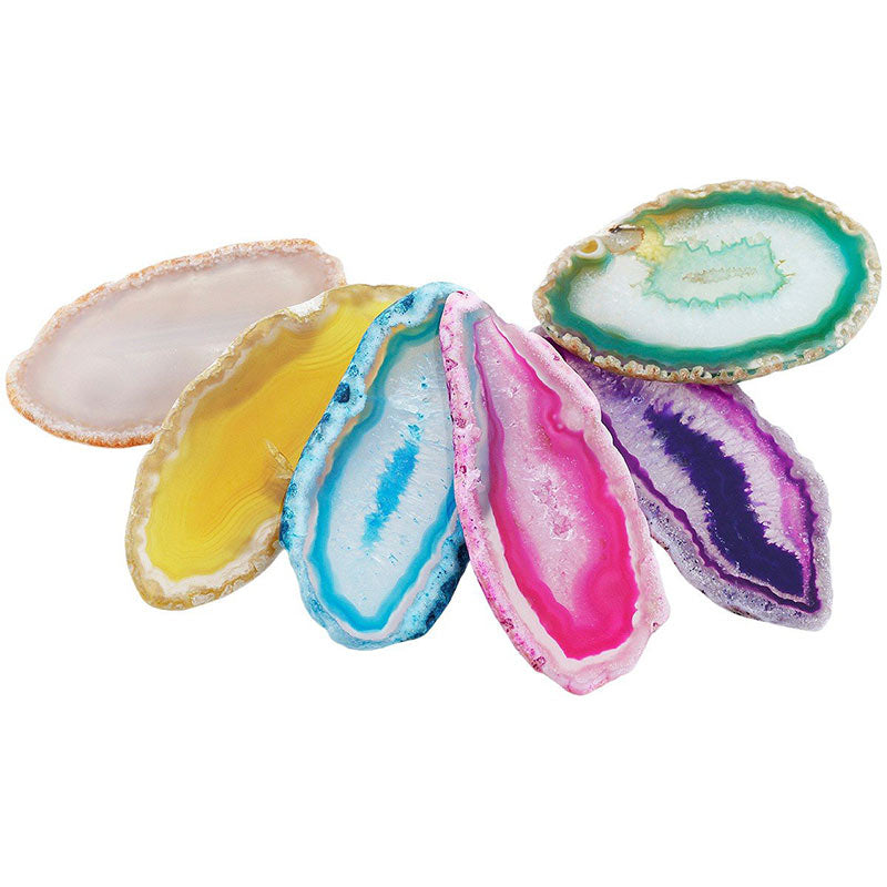 Olivenorma Natural Sliced Agate Gemstone Decoration - image 11