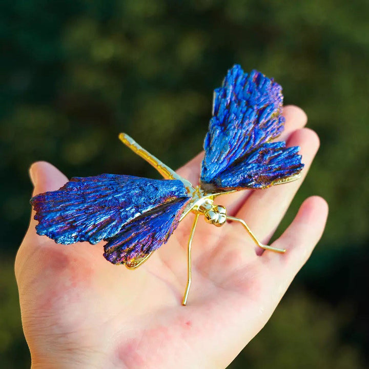Olivenorma Aura Tourmaline Kyanite Dragonfly Gemstone Decoration - image 2