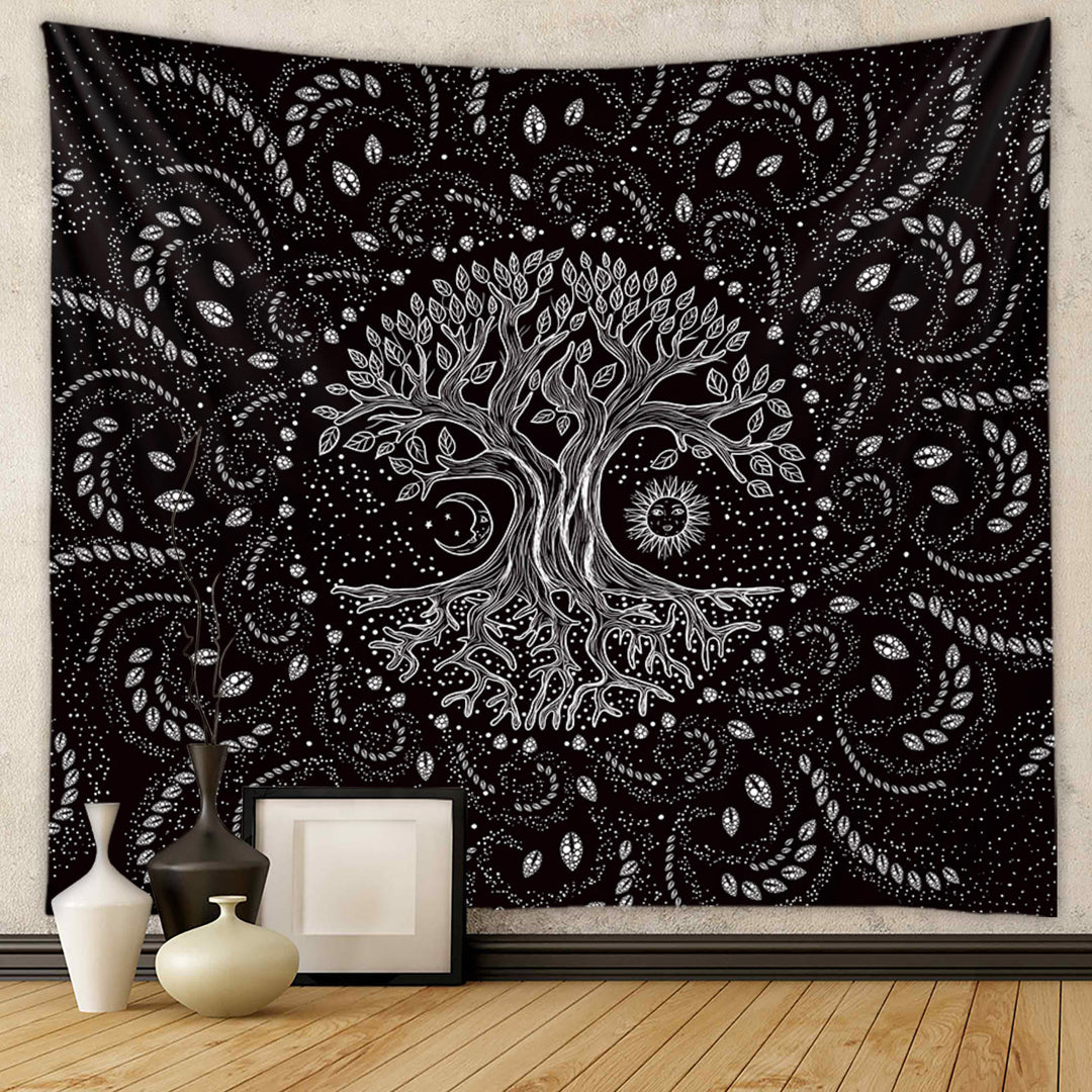 Olivenorma Tree of Life Wall Hanging Mandala Colorful Tapestry - 180*230cm - Flannel - Tree of Life & Star Moon - image 8