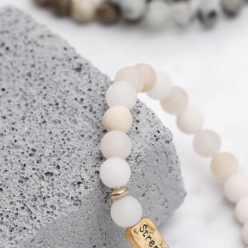 Olivenorma Natural Gemstone Strengthful Engraving Bracelet - image 7