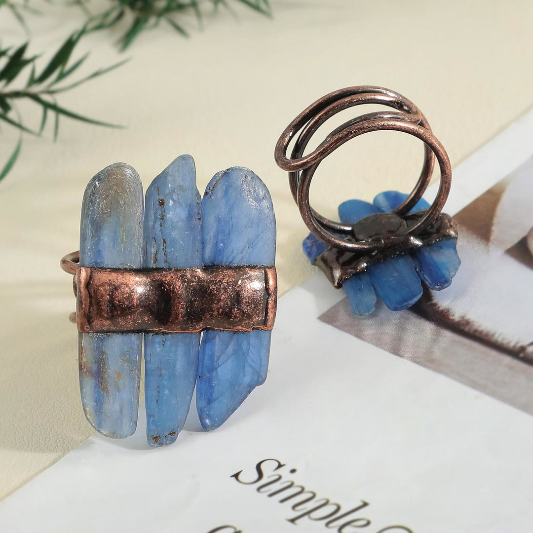 Olivenorma Natural Kyanite Adjustable Ring - image 2