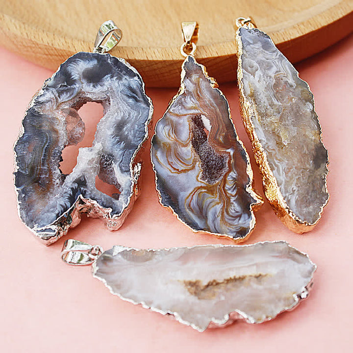 Olivenorma Natural Agate Geode Necklace - image 2