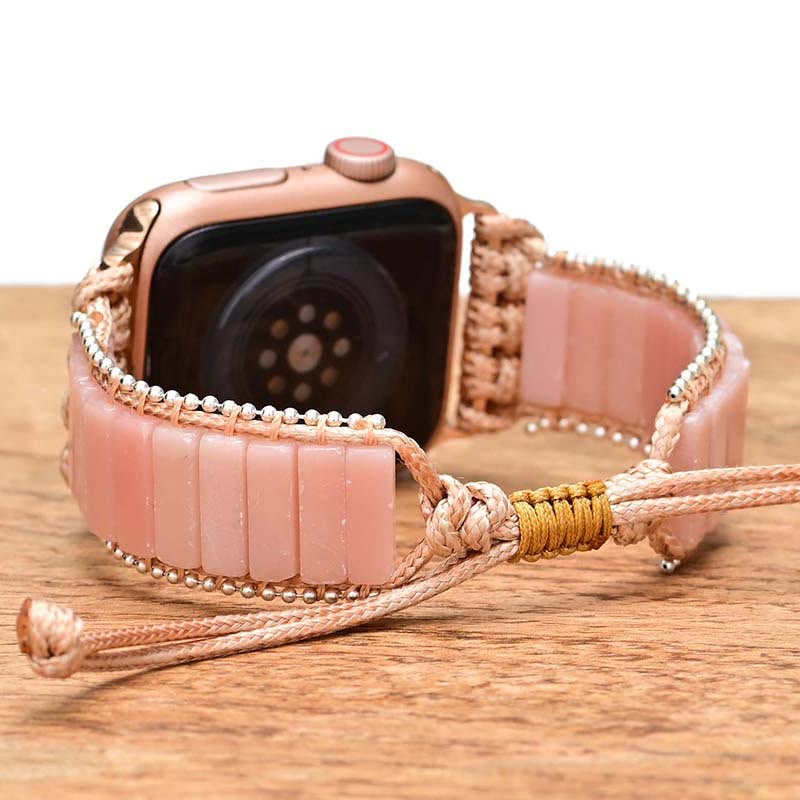 Olivenorma Pink Opal Strap Boho Stone Strap Bracelet - image 4