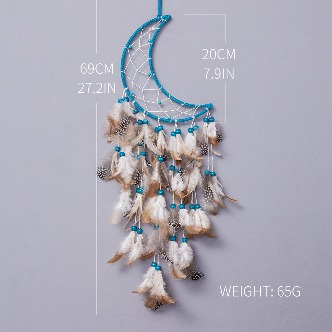 Olivenorma Turquoise Moon Stars Sun Shape Dream Catcher - Turquoise&Moon - image 1