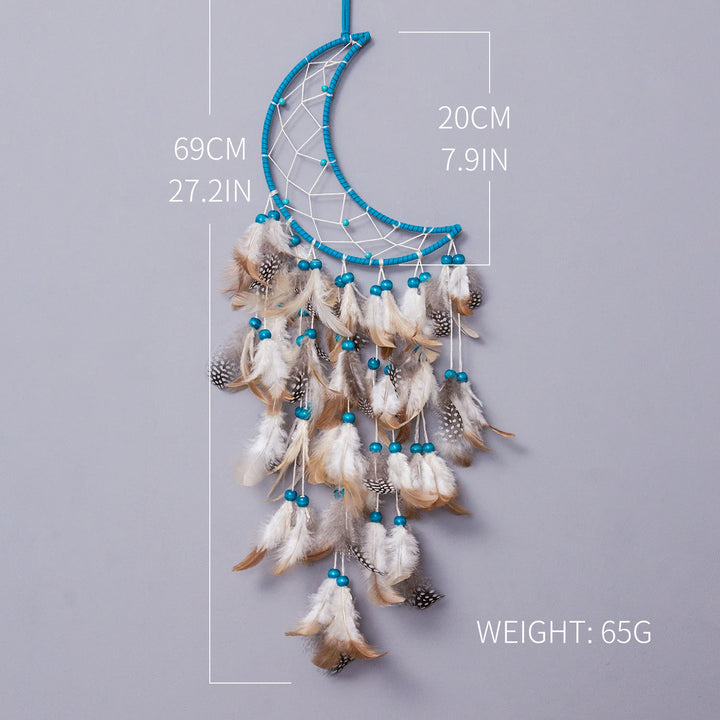 Olivenorma Turquoise Moon Stars Sun Shape Dream Catcher - Turquoise&Moon - image 1
