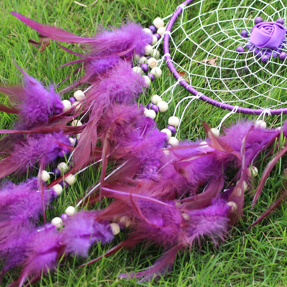 Olivenorma Large Purple Creative Style Rose Dream Catcher - image 8