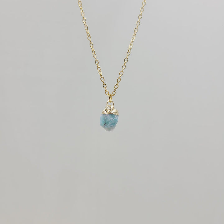 Olivenorma Irregular Crystal Raw Stone Gem gemstone Necklace - Amazonite - image 9