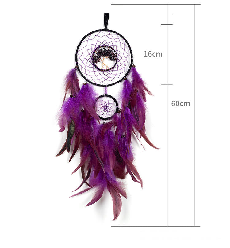 Olivenorma Amethyst Crystal Tree of Life Dream Catcher - image 8