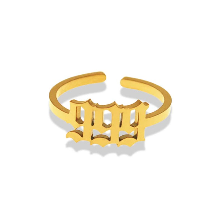 Angel Number Minimalist Lucky Ring - Gold - 999 - image 15