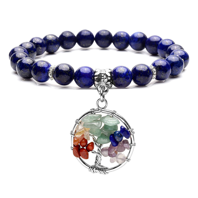 Chakra Tree Of Life Amethyst Bracelet - Lapis Lazuli - image 8