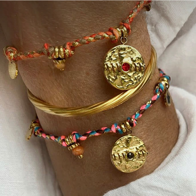 Olivenorma Bohemian 18k Stainless Steel Vintage Braided Bracelet - image 9