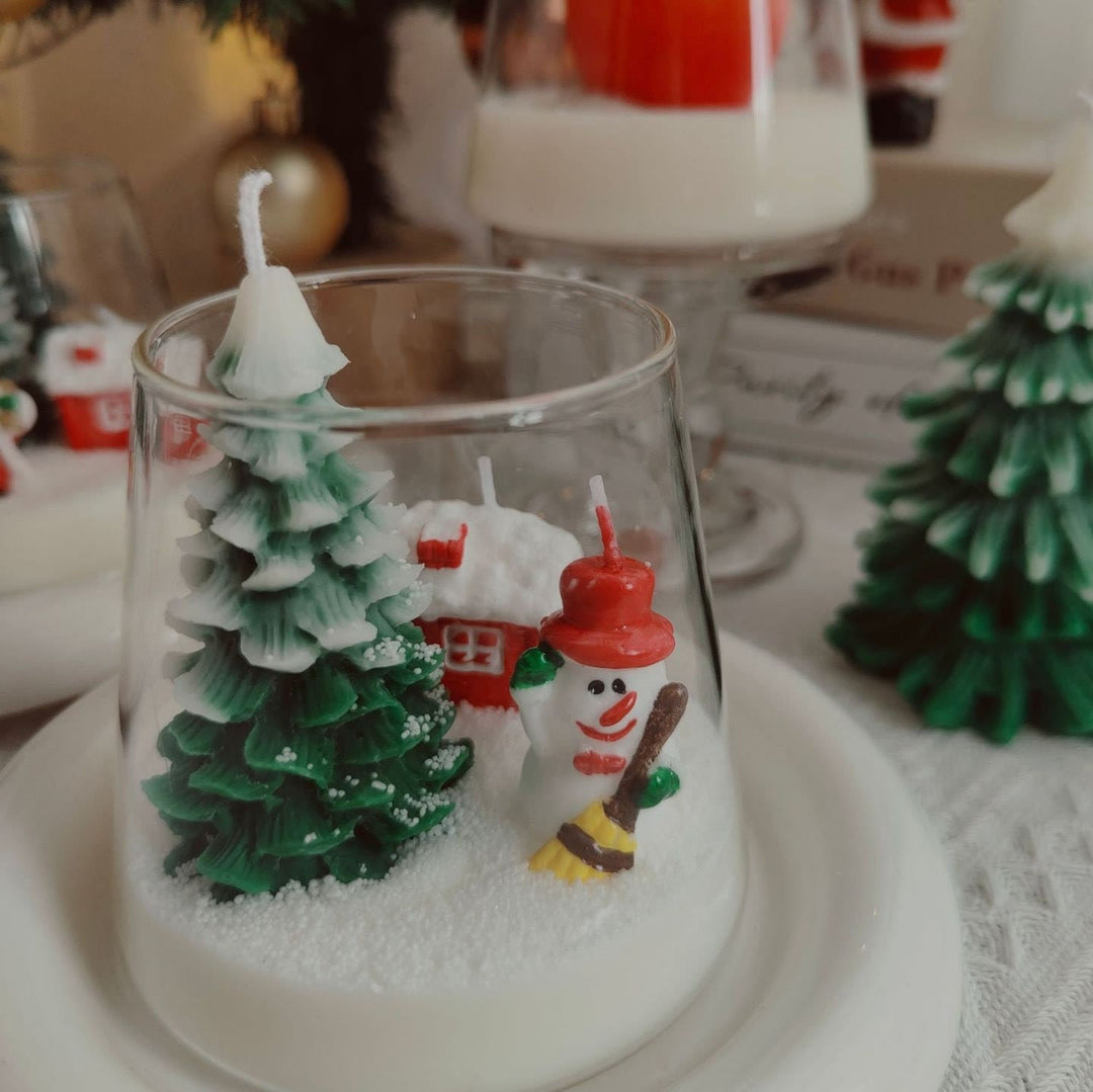 Olivenorma Christmas Santa Decor Candle - Christmas Snowman Cup-9.5*10cm - image 2