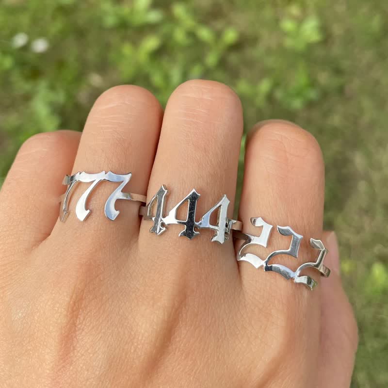 Angel Number Minimalist Lucky Ring - image 6