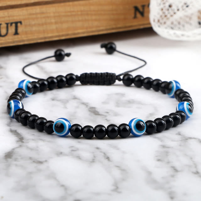 Olivenorma Tiger Eye Evil Eye Beaded Bracelet - Eye Evil&Polish Black Onyx - image 7