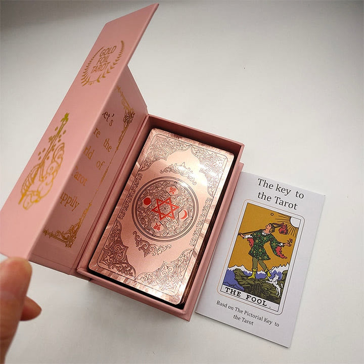 Olivenorma Bronzing Pink Gold Foil Tarot Deck Cards - image 13