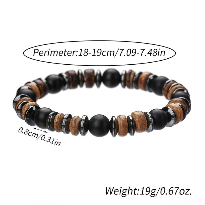 Olivenorma Black Onyx Hematite Bronzite 8mm Beaded Bracelet - image 4